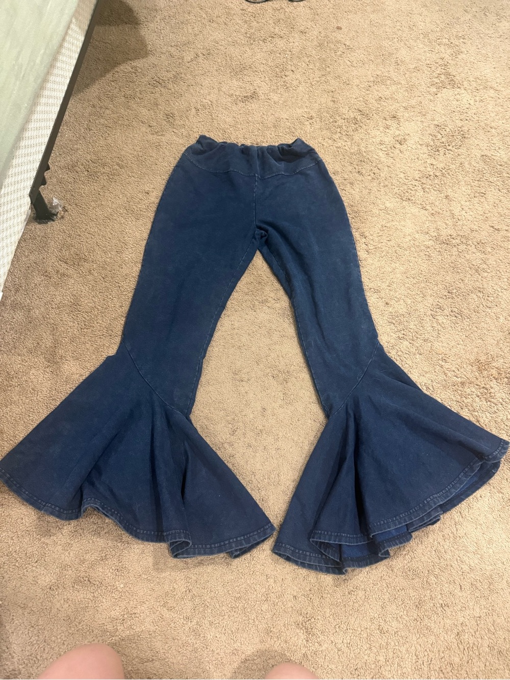 EARTHBOUND Dark Navy Flare Wide-Leg Jeans